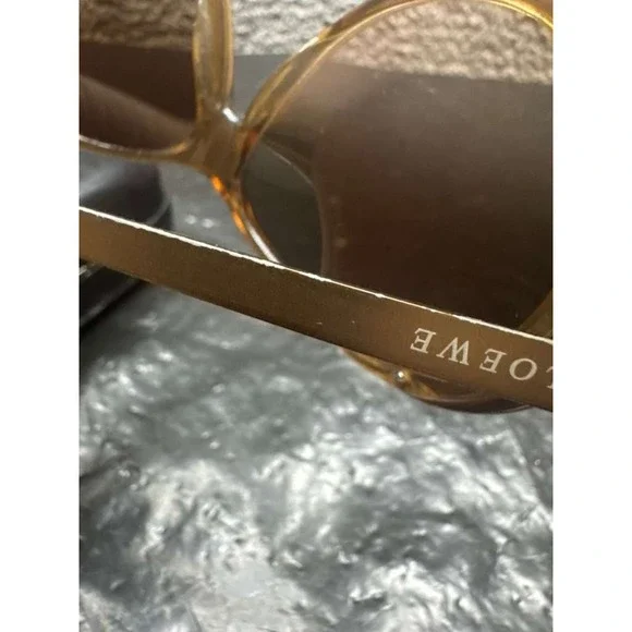 Loewe Authentic Oversized Round Sunglasses Gold Womens SLW249 COL.8D9